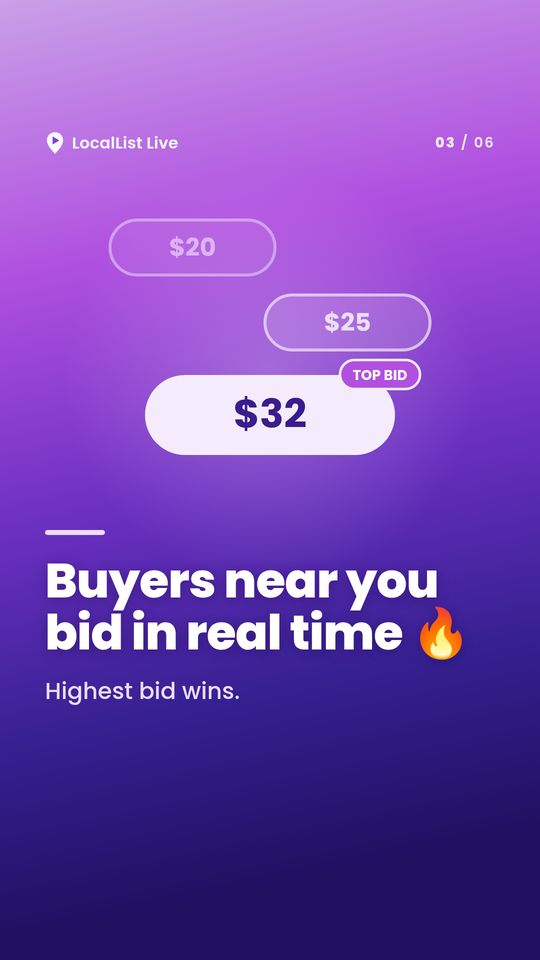 Bids climbing from $20 to $32